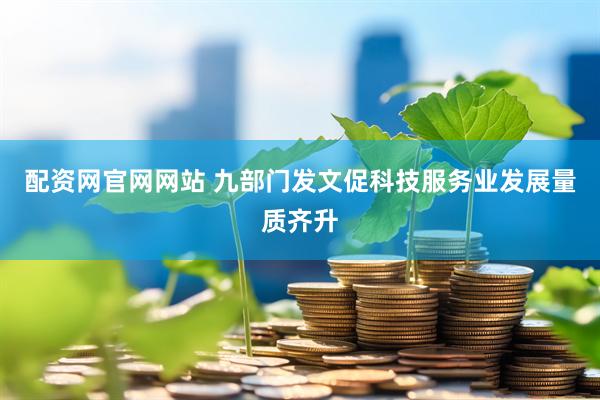 配资网官网网站 九部门发文促科技服务业发展量质齐升