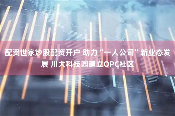 配资世家炒股配资开户 助力“一人公司”新业态发展 川大科技园建立OPC社区